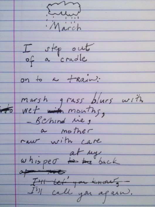 Almost April / and my camera-phone / can't recall / what I saw from a train